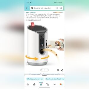 Pet camera/treat dispenser